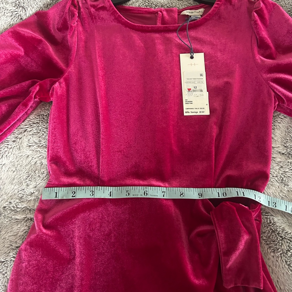 Logan Velour Wrap Dress Sz 12 - Picture 7 of 7